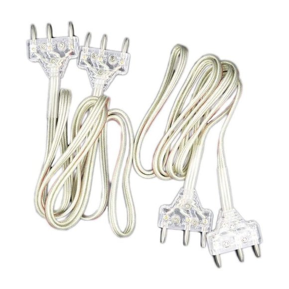 Three WOT Fencing Sabre Body Cord, Two-pin Plug Clear Wire (Set of 2) - New - Picture 1 of 6